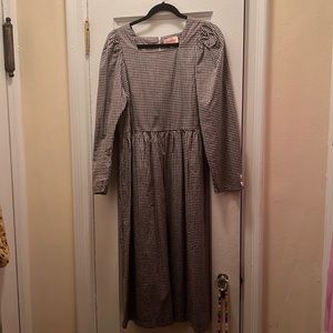 Vintage. Black checkered dress. Good dress if you’re acting in The Crucible.